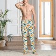 thumbnail image 5 of Vsdgher Dinosaurs and Tropical Leaves Print Mens Pajama Pants Sleep & Lounge Pants, PJ Bottoms With elastic waistb and Pockets, 5 of 5