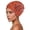 Brick Red, variant on MDUKONU Cotton Chemo Turban Headwear, Soft Cancer Headwear Elastic Cancer Cap for Women with Hair Loss Navy