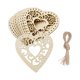 thumbnail image 3 of Adorno de madera para bodas, adorno colgante con corazón de amor cortado con láser, caja de anillo de madera, decoración rústica para boda Mr Mrs, 3 of 4