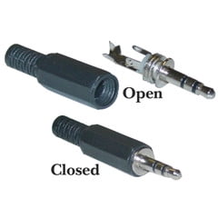 Cable Wholesale 30S1-01100 3.5 mm Stereo Male Connector With Plastic Hood &