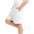 thumbnail image 6 of Spazoro Boys School Uniform Shorts with Pockets, 100%Cotton Solid Color Elastic Waist Pull On Casual Short for Kids White Size 11-12, 6 of 6