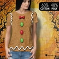 thumbnail image 3 of Gingerbread Man Costume All Over Womens T Shirt Multi X-LG, 3 of 7