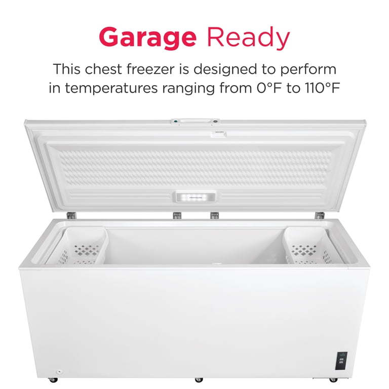 Frigidaire FFCL2042AW Chest Freezer, 19.8 Cu. Ft., Garage-Ready