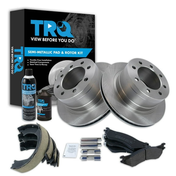 TRQ Rear Brake Pad & Rotor Kit BKA42346 Fits Select 2006-2006 Dodge Ram 1500