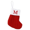 thumbnail image 4 of Chaussettes Lettres de Noël Rouges Tricotées, Chaussettes de Noël, Sac Cadeau, Décoration de Fenêtre, 4 of 8