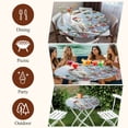 thumbnail image 6 of Owl Christmas Round Tablecloth 45-54 Inch Round Fitted Table Cloth with Elastic Edge, Xmas Berry Botanical Snowflake Waterproof Table Cover Protector for Outdoor Picnic Party Dining, 6 of 6