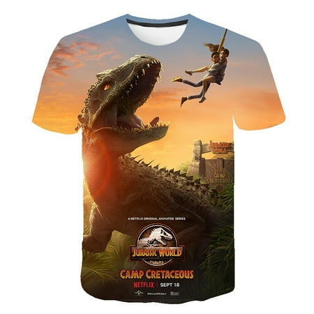 Enfants Jurassic World Dominion Vêtements Ensemble Bébé Garçon Fille  T-Shirts Shorts 2PCS/Costume Dessin Animé Décontracté Manches Courtes  Tenues 1-14 Ans 