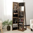 thumbnail image 4 of Costway Armoire à Bijoux Miroir Verrouillable, Organisateur de Rangement Autoportant avec Tablette, 4 of 10