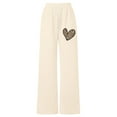 thumbnail image 6 of REDARER Girls Baggy Sweatpants with Leopard Heart Print Lightweight Straight Leg Athletic Pants,12-13 Years, 6 of 8