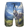 thumbnail image 3 of Goofa Blue Sky Dog Printed Mens Swim Trunks Summer Quick Dry Short Beach Swimwear Bathing Suits-3X-Large, 3 of 9