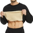 thumbnail image 6 of Men Fleece Lined Streetwear Crew Neck Pullover Sweatshirt Thick Long Sleeve Top, 6 of 10