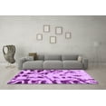 thumbnail image 3 of Ahgly Company Indoor Round Abstract Purple Modern Area Rugs, 6' Round, 3 of 4