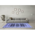 thumbnail image 3 of Ahgly Company Indoor Square Oriental Blue Industrial Area Rugs, 7' Square, 3 of 4