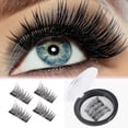thumbnail image 3 of Pestañas magnéticas naturales hechas a mano imanes reutilizables extensiones de pestañas postizas maquillaje No necesita adhesivos para pestañas, 3 of 5