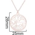 thumbnail image 3 of Zhuge Colgante de collar hecho a mano, collar con colgante circular geométrico hueco (oro), 3 of 4