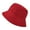 Red, variant on Walbest Unisex Sun Packable Bucket Hat Cotton Solid Color Wide Brim Fishing Cap for Fishing Gardening Hiking Safari Camping