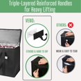 thumbnail image 5 of VENO Paquete de 2 bolsas térmicas y bolsas de comestibles aisladas para entrega de alimentos, refrigerador plegable, bolsas de compras reutilizables para comestibles con cremallera, plegable, resisten, 5 of 5