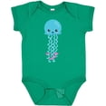 thumbnail image 3 of Inktastic Blue Jellyfish, Cute Jellyfish With Pink Ribbons Girls Baby Bodysuit, 3 of 5