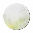 thumbnail image 1 of Grey and Yellow Mouse Pad for Computers, Abstract Grunge Design Water Bubbles and Flowers Image, Round Non-Slip Thick Rubber Modern Gaming Mousepad, 8" Round, Pale Yellow Pale Grey, by Ambesonne, 1 of 2