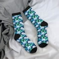 thumbnail image 5 of KLL Blue Lotus Flower Print Cool Socks Men's Women's Crew Socks Funny Crazy Novelty Stockings, 5 of 6