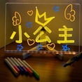 thumbnail image 3 of mwptoo 1 Set LED Note Board with Colors, Light up Dry Erase Board with Stand Glow Memo LED Letter Message Board, 3 of 8