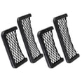 thumbnail image 2 of Transemion 4pcs Plastic Convenient Storage With Car Storage Net Pocket Expandable Multi-purpose Car Net Pockets black 1Set, 2 of 6