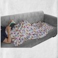 thumbnail image 5 of Childish Soft Flannel Fleece Throw Blanket, Cactus Plants Colorful Stars and Funny Dinosaurs Pattern with White Background, Cozy Plush for Indoor and Outdoor Use, 50" x 70", Multicolor, by Ambesonne, 5 of 5