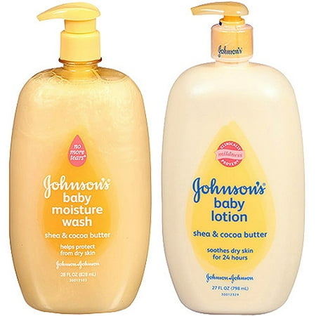 Johnson's Shea & Cocoa Butter Baby Lotion and Baby Wash Bundle
