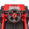 thumbnail image 6 of iRerts 12V Electric Ride on Cars, Powered Ride on Building Block Toys for Toddlers with Remote Control, Electric Truck Car/Kart-Switch Freely, Bluetooth, Music, LED Lights, 4 Wheel Suspension, Red, 6 of 13