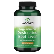 Swanson 100% Pure Defatted Desiccated Beef Liver 500 mg 120 Capsules