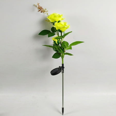 

Led Solar Outdoor Waterproof Lights Garden Yard Lawn Landscape Rose Lamp Led Light Yellow