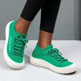 thumbnail image 4 of Willtoo Womens Sneakers Breathable Mesh Slip-On Knit Walking Shoes Lightweight Thick Sole Casual Running Shoes Comfortable Lace-Up Athletic Trainers, 4 of 5