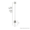 thumbnail image 6 of Hunter - Station 1-light Brushed Nickel, Mini Pendant Light, Dimmable, Cylinder Shaped, for Bedrooms, Dining, Living Rooms - 19278, 6 of 7