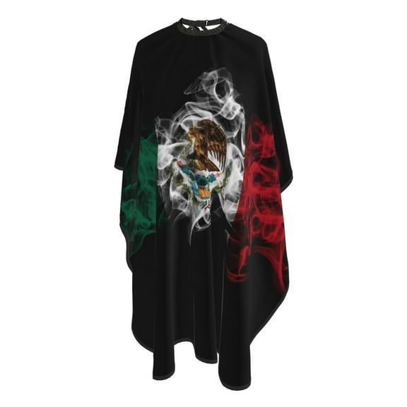 Mexico Flag Salon Barber Cape - Professional Hairdressing Waterproof Hair Cutting Cape With Adjustable Snap Closure-Haircut Apron For Hair Stylist And Home Use-55''X66''