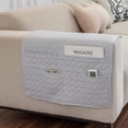 thumbnail image 2 of 2-Piece Waterproof Armrest Covers with 6 Pockets Anti-Slip Furniture Protector Armrest Storage Organizer for Cell Phone TV Remote, 2 of 14
