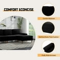thumbnail image 4 of Aukfa 100" Velvet Sectional Sofa Modular Couch with Chaise for Living Room, Black, 4 of 10