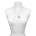 thumbnail image 3 of Delight Jewelry Goldtone Crystal Initial - K - Silvertone Script Initial Disc - Z - Charm Necklace, 20"+3", 3 of 4