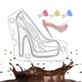 thumbnail image 4 of Molde de plástico 3D para hacer chocolate con forma de zapato de tacón alto, hecho a mano, para hacer tartas y chocolates, 14 x 13 cm, 4 of 5