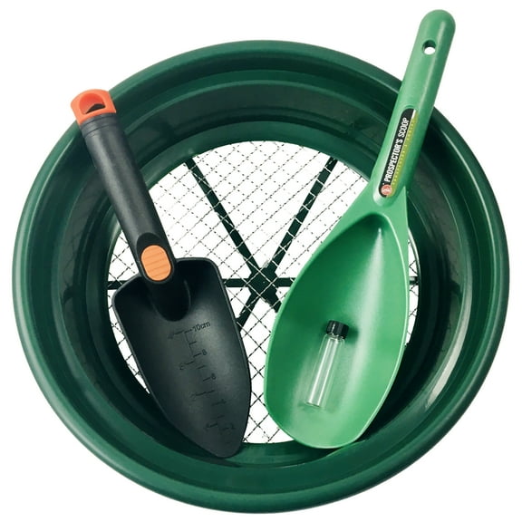 4pc ASR Outdoor Gold Panning Accessory Tools Kit with 2 Trowels Scoops