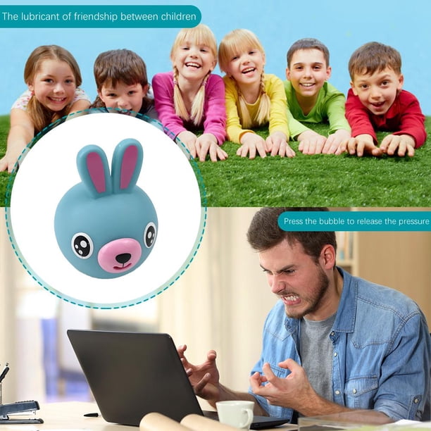 Juguetes para bebés, juguetes de descompresión, lindos juguetes sensoriales para bebés para niños (conejo morado) Likrtyny libre de BPA