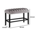 thumbnail image 5 of Marcus 38 Inch Counter Height Bench, Wood Frame, Fabric Upholstery, Gray, 5 of 5