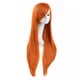 thumbnail image 1 of Peluca larga sintética naranja de 80 cm para cosplay con flequillo lateral, 1 of 2