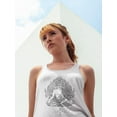 thumbnail image 2 of Beautiful Detailed Buddha Design Tank Women -Image by Shutterstock, Female Large, 2 of 4