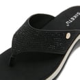 thumbnail image 4 of Sandalias Sandalias Mujeres Rhinestone Beach Zapatos Anti-Slip Summer Arch (39) Negro, 4 of 9