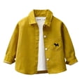 thumbnail image 3 of Abtuhar Toddler Boys Fall Winter Casual Outerwear and Jackets Print Turn‑down Collar Button Coat for 0‑10 Years, 3 of 5