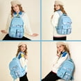 thumbnail image 3 of Gynky School Backpack School Bookbag for Middle School Students Book Bag for Elementary Primary Kawaii Backpack，Blue, 3 of 9