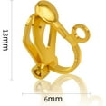 thumbnail image 3 of 60 Pieces Clip-on Earring Hooks, Clip-on Earring Converter with Easy Open Loop for Non-Pierced Ear,Gold and Silver, 3 of 7