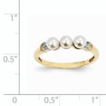 thumbnail image 2 of 14K Yellow Gold Diamond and FW Cultured Pearl Ring, 2 of 2