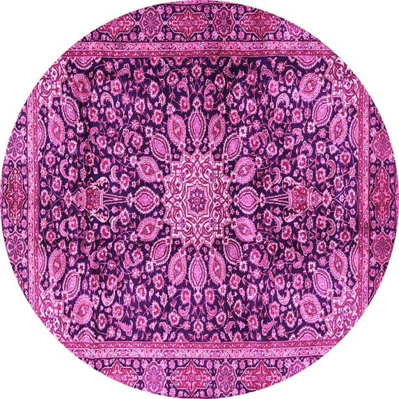 Ahgly Company Indoor Round Persian Pink Traditional Area Rugs, 8' Round