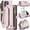 Pink, variant on Crossbody for iPhone 14 Pro Case Wallet【RFID Blocking】with 7-Card Holder Zipper Bills Slot, Soft PU Leather Magnetic Shoulder Wrist Strap for iPhone 14 Pro Wallet Case Women